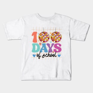 Kids Disco Ball 100 Days Of School Funny 100th Day Kids T-Shirt